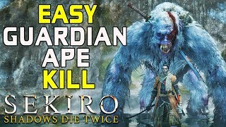 SEKIRO BOSS GUIDES  How To Easily Kill The Guardian Ape [upl. by Marjy]