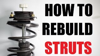 How to REBUILD suspension STRUTS shocks [upl. by Nylsej506]