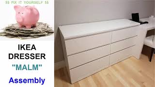 IKEA quotMALMquot Dresser Assembly [upl. by Dorita]