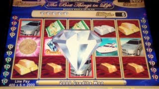 LIFE OF LUXURY Classic Version  WMS  Free Spins Slot Machine Bonus [upl. by Tak]