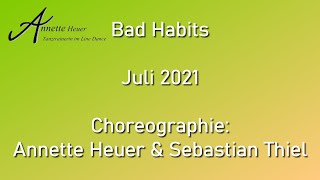 Bad Habits  Line Dance Demo und Anleitung [upl. by Cadmar]