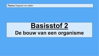 VMBO 3  Organen en cellen  Basisstof 2 De bouw van een organisme [upl. by Aihsyt]