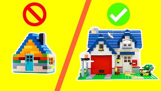 7 Tips amp Tricks On How To Build A LEGO HOUSE [upl. by Madalena]