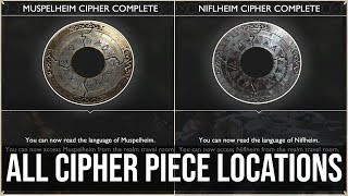 Trilingual Trophy Mupselheim and Niflheim Cipher Piece Locations  God of War 2018 [upl. by Anitirhc]