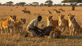 He Freed a Lion from Barbed Wire What the Lions Do Next Will Leave You Speechless [upl. by Leitman]