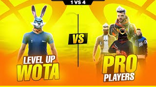 Overpower Wota 🔥 vs Pro Players  Free Fire 1 Vs 4 Insane Clash Squad Gameplay  Garena Free fire [upl. by Iredale233]