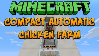 Compact Automatic Chicken Farm Minecraft Tutorial [upl. by Oiziruam]