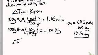 calculating freezing point of a solution [upl. by Aihtibat]