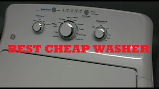 GE Washer Review Demo  GTW335ASNWW Best Cheap Basic Top Load Washing Machine [upl. by Eriuqs890]