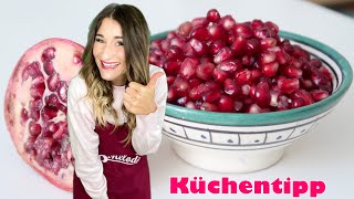 Granatapfel OHNE SAUEREI öffnen und entkernen ✅ GENIALER TRICK ➡️ 100 gelingsicher [upl. by Gilchrist]