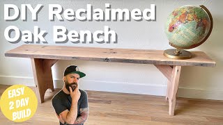 DIY Wood Bench Build  Easy Wood Bench Design [upl. by Eendyc869]