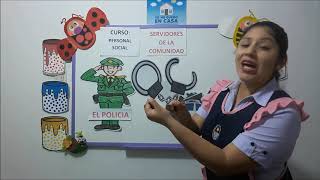 SERVIDORES DE MI COMUNIDAD EL POLICÍA  para niños de 3 años [upl. by Zenitram914]