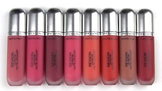 Revlon Ultra HD Matte Lip Colors Lip Swatches amp Review [upl. by Novej]