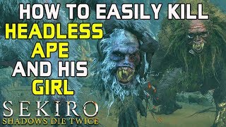 SEKIRO BOSS GUIDES  How To Easily Kill The Two Apes Headless amp Brown Guardian [upl. by Sherar]