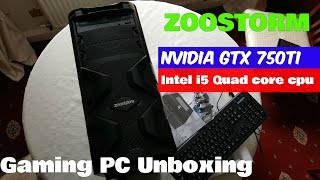 Zoostorm Gaming PC i54460Nvidia GTX 750Ti ARGOS UNBOXING [upl. by Nagiam634]