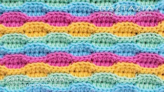 HOW to CROCHET WAVE STITCH  Stitchorama by Naztazia [upl. by Eilsek]