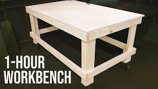 The 1Hour Workbench  Outfeed Table  Woodworking DIY [upl. by Nemajneb]