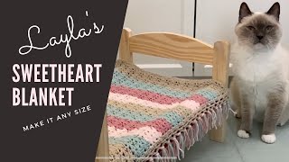 CROCHET BABY DOLL BLANKET  Sweetheart Blanket  Ophelia Talks Crochet [upl. by Travers]