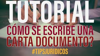 CÓMO REDACTAR UNA CARTA DOCUMENTO TIPSJURIDICOS [upl. by Sams]