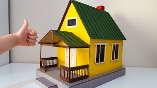 How to Make A House From Cardboard  Kartondan Harika bir Ev Yapımı [upl. by Oralle22]