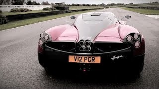 Pagani Zonda v Pagani Huayra  Italian hypercars on track at Goodwood [upl. by Aehtrod]