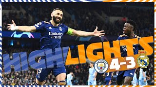 HIGHLIGHTS  Manchester City 43 Real Madrid  UEFA Champions League [upl. by Orest]