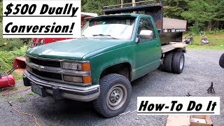 Turning My Truck Into A Dually The quotRedneckquot Way [upl. by Cointon]