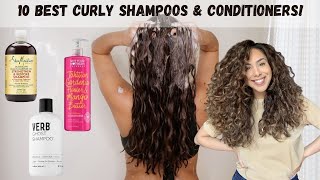 10 Shampoo amp Conditioners for CurlyWavy Hair Drug store and High End Options [upl. by Ymarej]