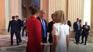 Trump to Brigitte Macron youre in such great shape [upl. by Frere]