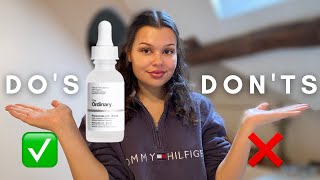 HOW TO PROPERLY USE THE ORDINARY NIACINAMIDE SERUM  Dos and Donts [upl. by Durwyn]