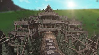 Roblox Bloxburg  Mansion Halloween Haunted House  House Build [upl. by Adnalu]