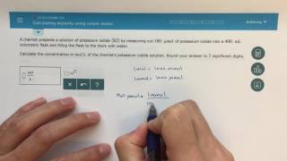 ALEKS  Calculating Molarity using Solute Moles [upl. by Iblok]