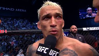 Charles Oliveira Octagon Interview  UFC 280 [upl. by Rovert]