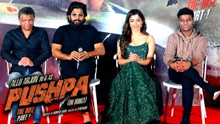 Pushpa  The Rise Hindi Press Meet At Mumbai  Allu Arjun Rashmika Mandanna DSP Manish Shah [upl. by Einaj]