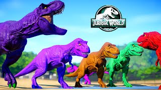 Tyrannosaurus Rex vs Spinosaurus Jurassic World Evolution Mods Dinosaurs Fighting in Isla Nublar [upl. by Giustino]