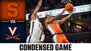 Syracuse vs Virginia Condensed Game  202324 ACC Men’s Basketball [upl. by Jeconiah]