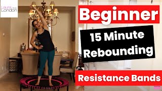 Beginner 15 Minute Rebounding Home Workout AntiAging [upl. by Acissey]