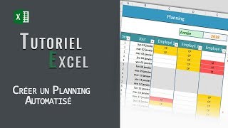 Excel  Créer un planning automatisé [upl. by Aserahs]