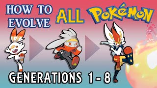 How To Evolve All Pokémon All Generations 18 [upl. by Dibb]