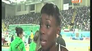 Livoirienne Murielle AHOURE est viceChampionne du Monde dathlétisme 60m [upl. by Atnauq]