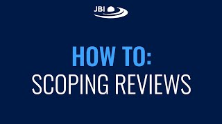 Steps for scoping reviews [upl. by Oelc]