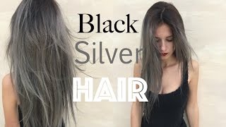 How to Black Roots Silver Grey Hair  Stella [upl. by Eornom]