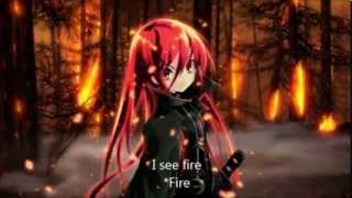 Nightcore I see fire female version  Lyrics [upl. by Bj78]