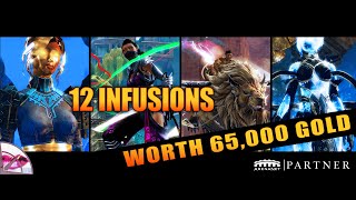 Guild Wars 2 Fashion Wars  12 Infusions worth 65000 Gold  Showcase and Guide [upl. by Asa]