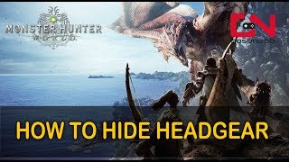 Monster Hunter World How to hide Headgear  Helmet [upl. by Noek]