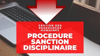 Procédure de sanction disciplinaire [upl. by Innoj]