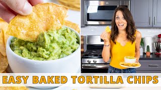 Easy Baked Corn Tortilla Chips Only 3 Ingredients [upl. by Deckert]