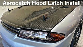 How to Install AEROCATCH Hood Pins  Easy Cutting Guide  R32 Skyline GTST RB20 [upl. by Orson]