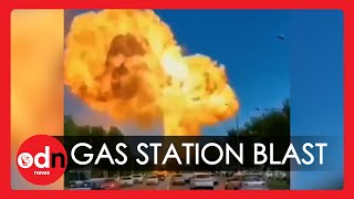 Massive Explosion at Gas Station in Russia Releases Huge Mushroom Cloud [upl. by Sivraj]