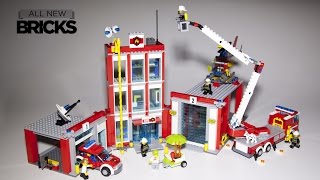 Lego City 60110 Fire Station Speed Build [upl. by Birdt319]